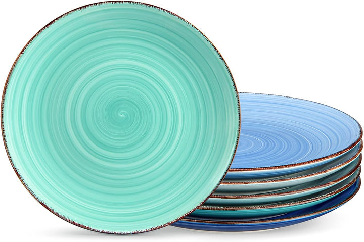 vancasso BONITA Speiseteller Steingut, Essteller set 6 Personen, Ø 27 cm Teller Set, Geschirr für Sp