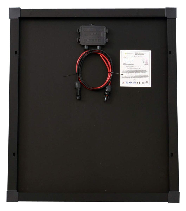 Solarmodul 50 Watt schwarz Mono Solarpanel Solarzelle 630x545x35 92084 Photovoltaik