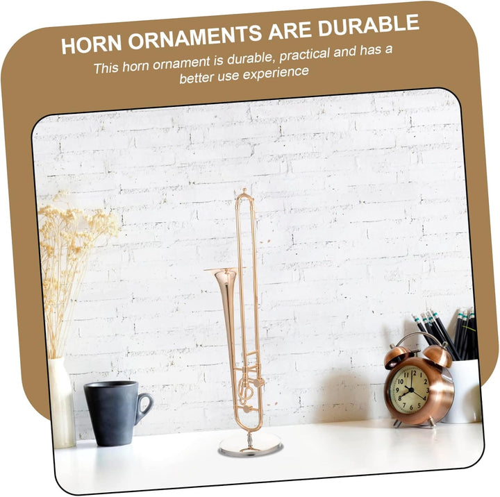 HEALLILY Miniatur Posaune Modell 4.3 Zoll Kleine Trombone Spielzeug Dekorative Blechblasinstrument F