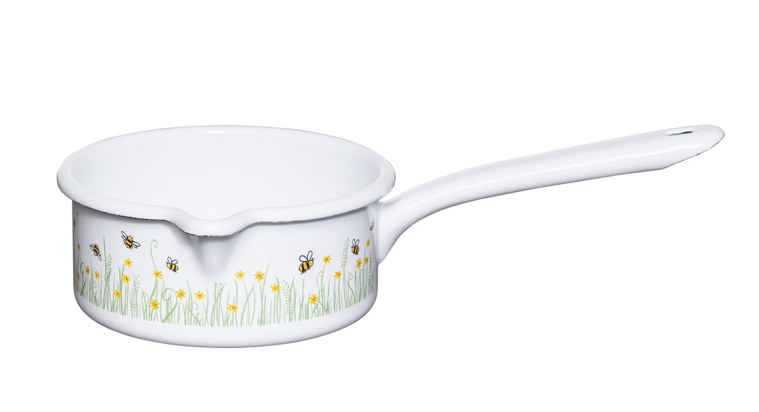 Riess, 0036-137, Stielkasserolle mit grossem Ausguss, 14cm, 0,75L, LBH 30.6 x 17 x 6.7 cm, Gewicht 0