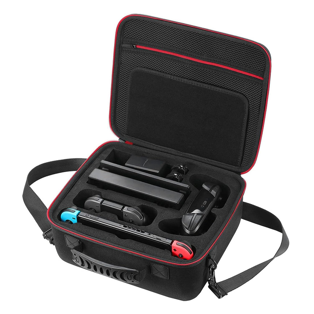 Annadue Tragetasche für Nintendo Switch/Switch OLED Modell (2021), Tragbare Reisetragetasche, Hartsc
