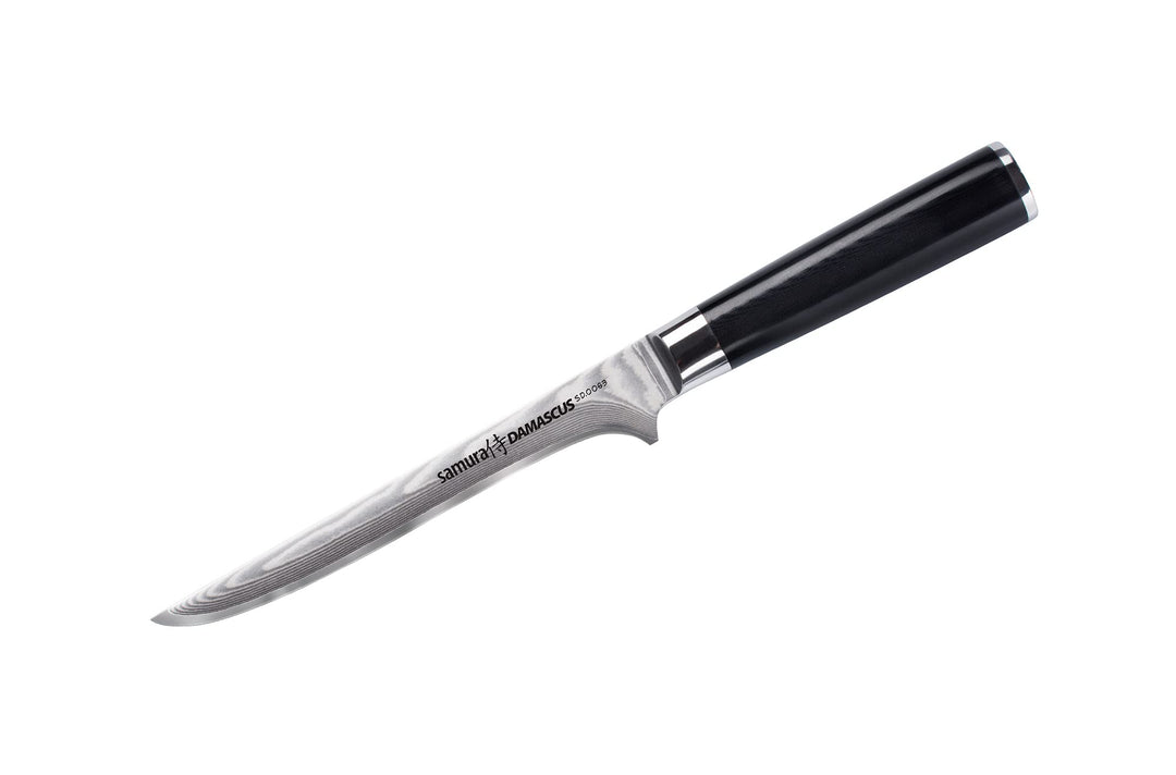Samura DAMASCUS Ausbeinmesser 6.5"/165 mm. 67 Lagen. Griffmaterial: G-10 + Innovative Verpackung mit