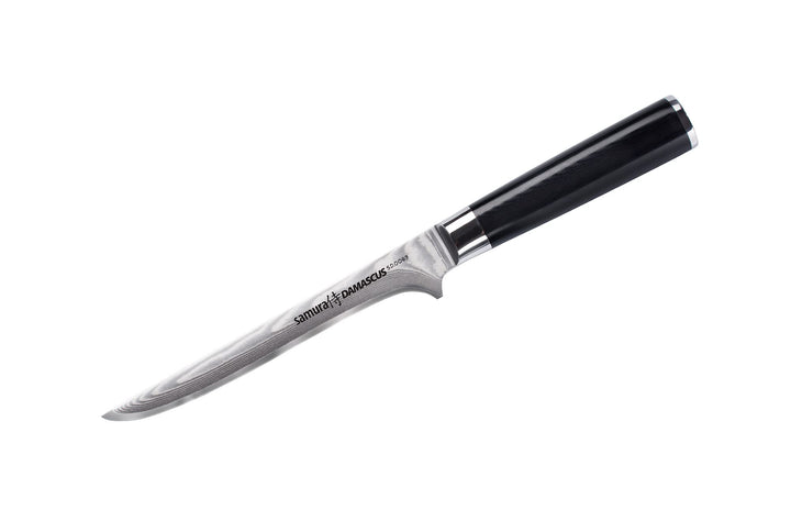 Samura DAMASCUS Ausbeinmesser 6.5"/165 mm. 67 Lagen. Griffmaterial: G-10 + Innovative Verpackung mit