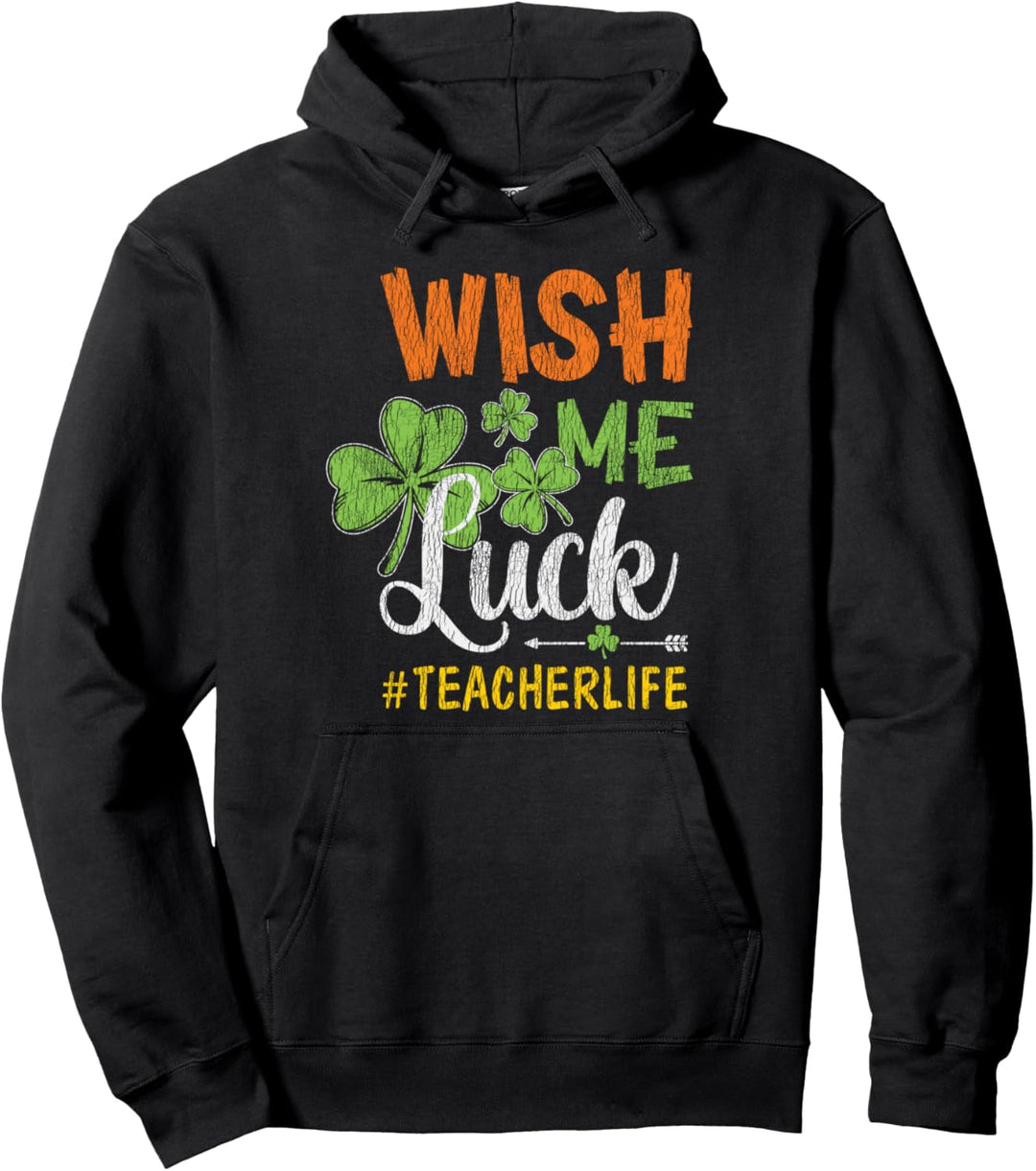 Wünschen Sie Mir Glück Shamrock St. Patrick's Day Schüler Pullover Hoodie