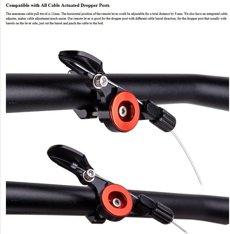 Dropper Post Hebel, Dropper Sattelstützenhebel, Fahrrad Dropper Sattelstütze Absenkbare Sattelstütze