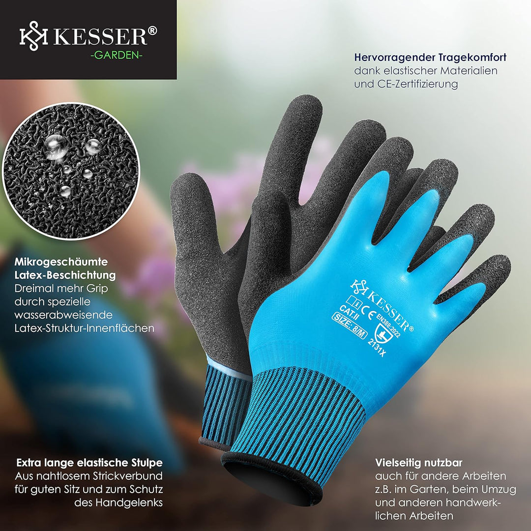 KESSER® Gartensack 3x 272L Set Laubsack Gartenabfallsack inkl. Handschuhe - Selbststehend 4 Griffe S