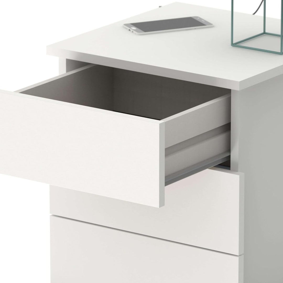MUEBLES PITARCH ELSA Tisch, Spanplatte aus Partikeln und Melamin mit hoher Dichte, weiss, 48.5 x 41