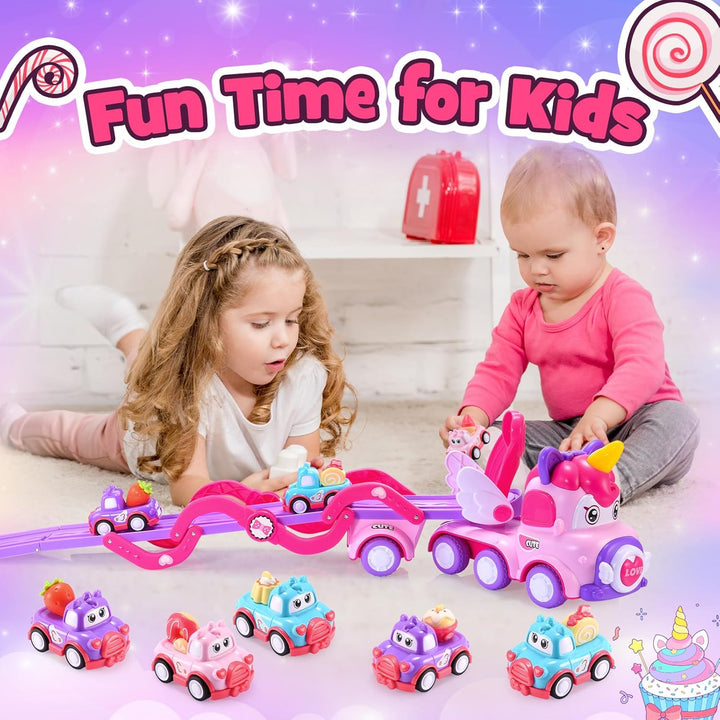 Spielzeug ab 1 2 3 4 5 6 Jahre Mädchen, LKW Spielzeug Geschenk Mädchen 1-6 Jahre Einhorn Geschenke f