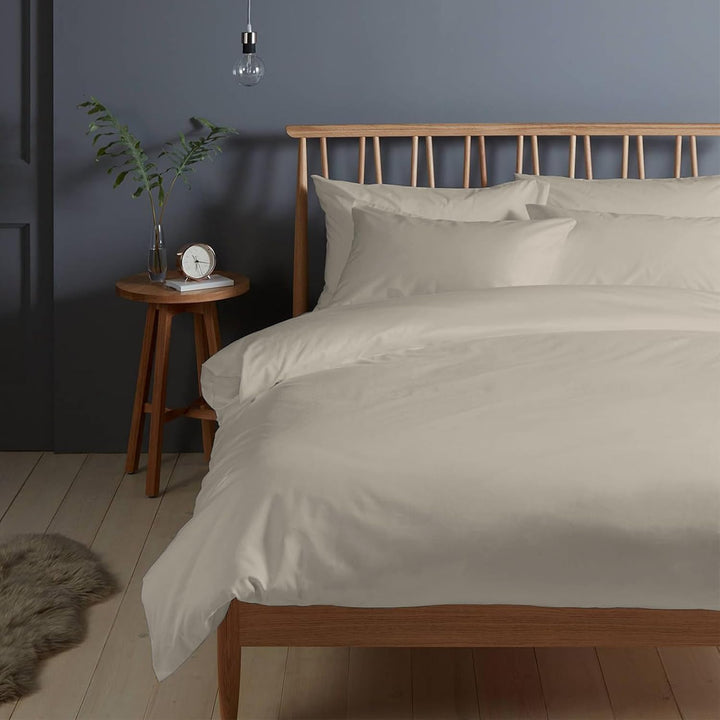 Pizuna 400 Fadenzahl aus Baumwolle Bettwäsche Einfach Taupe, 100% Langstaple Baumwolle Bettbezug und