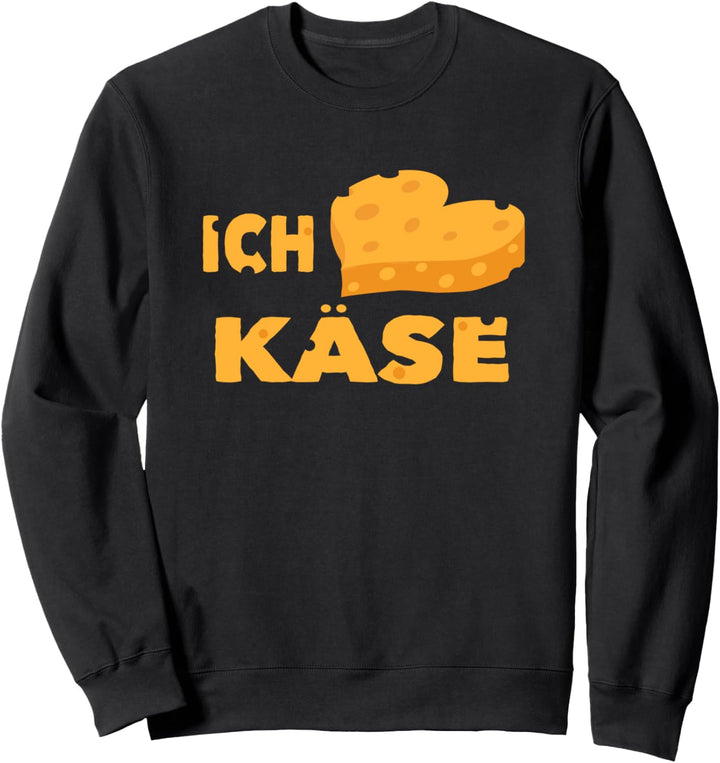Käse Molkerei Käsig Ich Liebe Käse Herz Langarm Sweatshirt