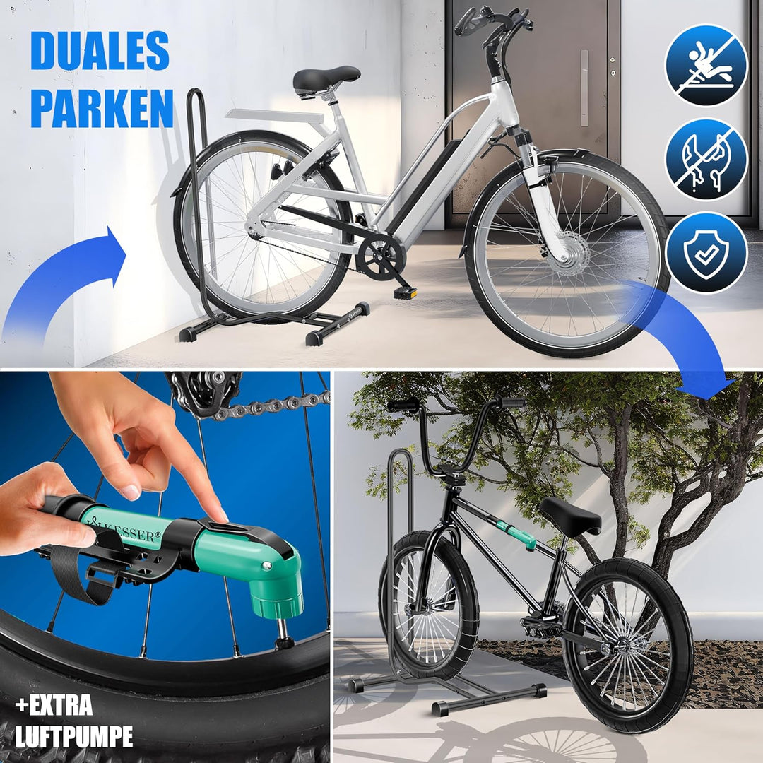 KESSER® Fahrradständer Boden einzeln für Mountainbike, E-Bike, Citybike, Rennrad, MTB | Fahrrad Mont