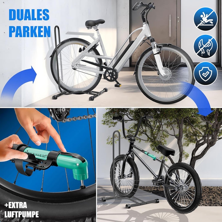 KESSER® Fahrradständer Boden einzeln für Mountainbike, E-Bike, Citybike, Rennrad, MTB | Fahrrad Mont