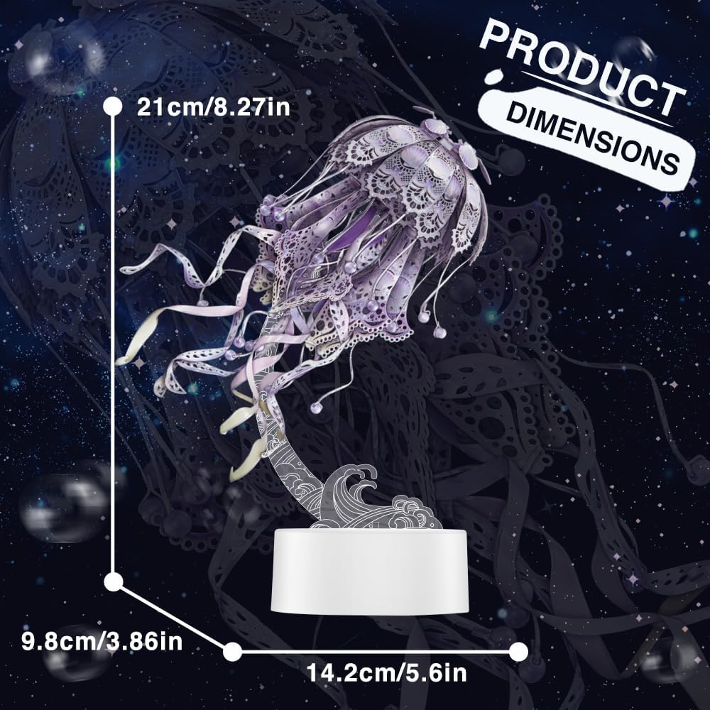 Piececool 3D Puzzle Metall Quallen, 3D Metall Puzzle Meeresbiologisches Modell für 340 Edelstahl, Ga