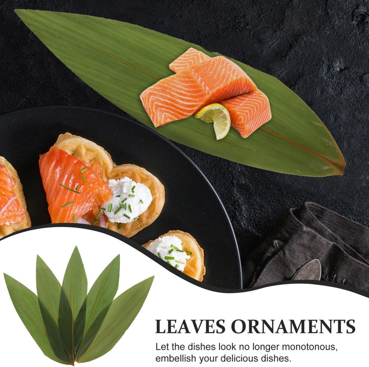 DOITOOL 100 Stück Sushi-Bambusblätter Bananenblätter Machen Zongzi-Kit Tellerdekorationen Urlaubspar