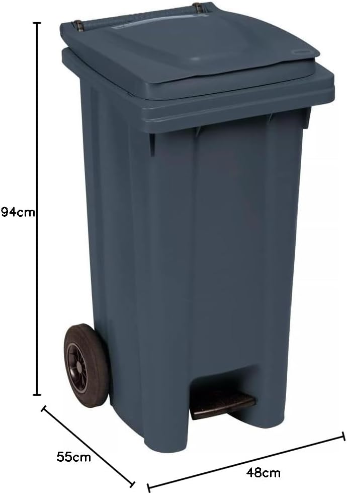 Stefanplast 643 - Mülltonne 48 x 55 x 94 cm grau, 48 x 55 x 94 cm Grau