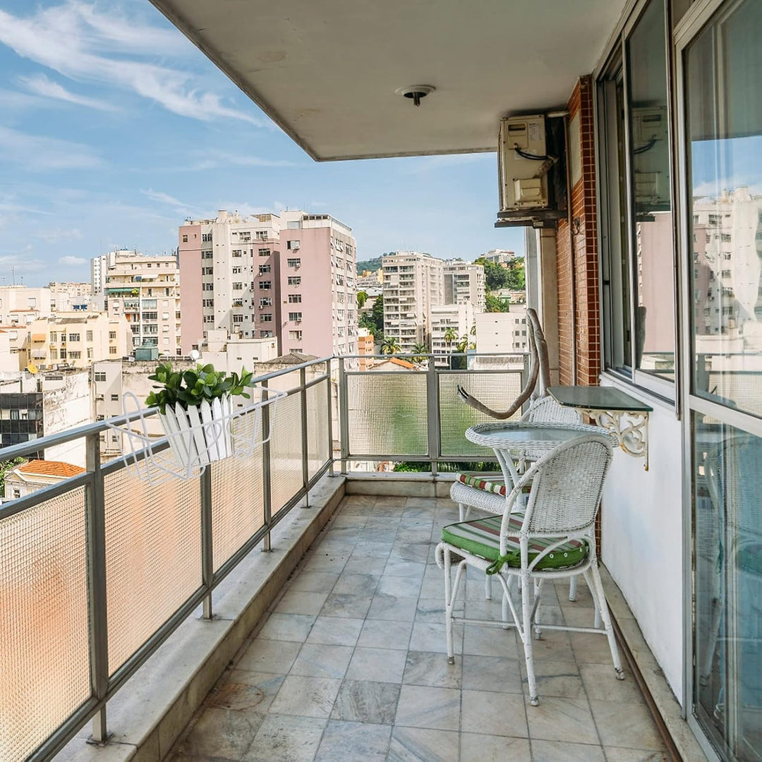 BESTONZON Balkongeländer Blumentopf Halterung Balkon Geländer Topf Regal Metall Blumentopfhalter Eis