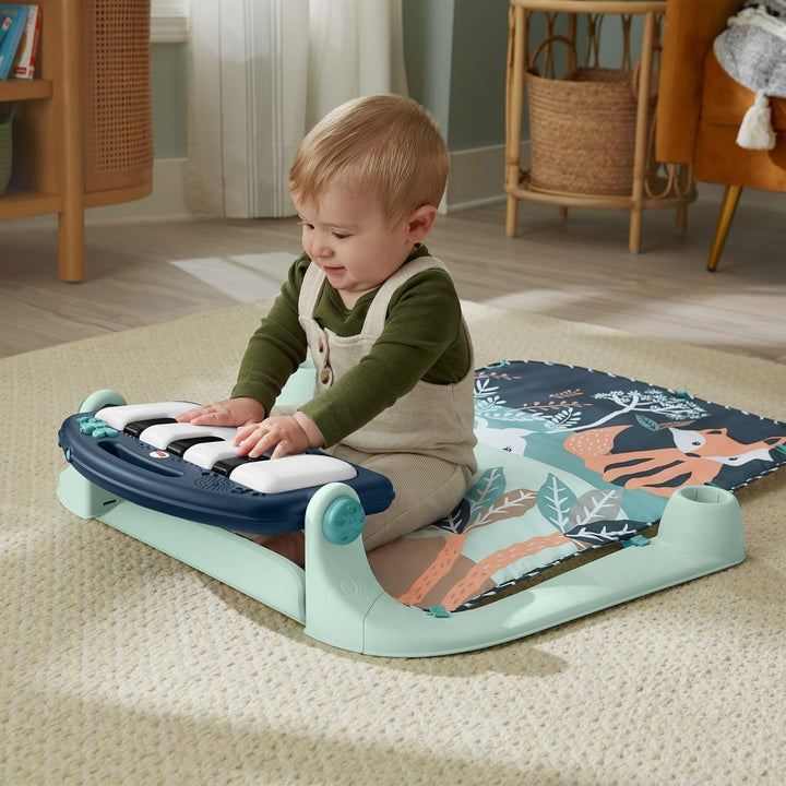Fisher-Price Spielmatte für Babys Kick & Play Piano-Gym mit Musik- und Sensorikspielzeug für Neugebo