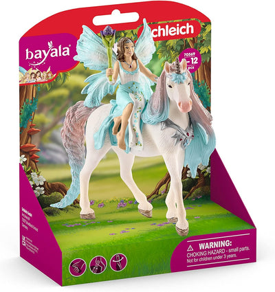 schleich BAYALA 70569 Elfe Eyela mit Prinzessinnen Einhorn - Spielset - Funkelnde Fliegende Prinzess