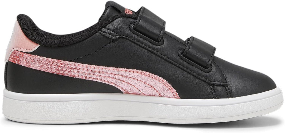 PUMA Mädchen Smash 3.0 L Star Glow V Ps Sneaker, 35 EU Puma Black Peach Smoothie Puma White