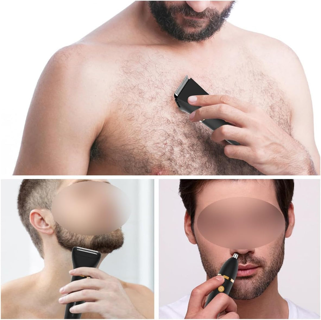 Alide Manscape Body Trimmer für Männer 3-in-1, IPX7 wasserdicht, wiederaufladbarer Körperrasierer mi