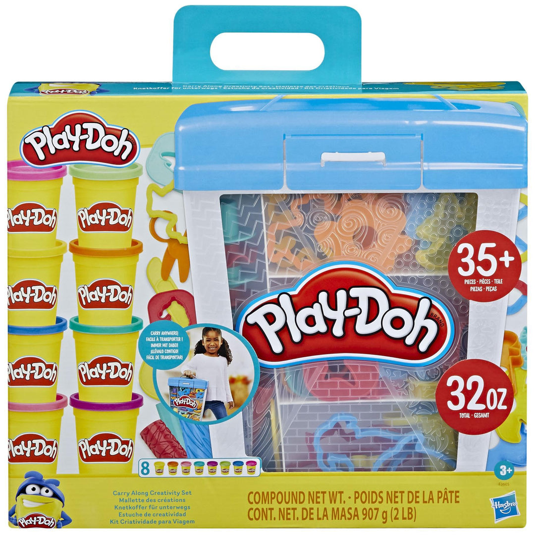 Play-Doh Hasbro F3605 Knetkoffer für unterwegs inkl. 8 Knetdosen