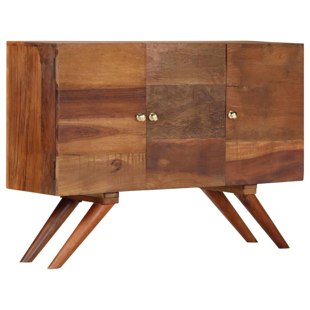 yorten Sideboard aus Recyceltes Massivholz Möbel Schränke Buffets Sideboards Braun 110 x 30 x 75 cm