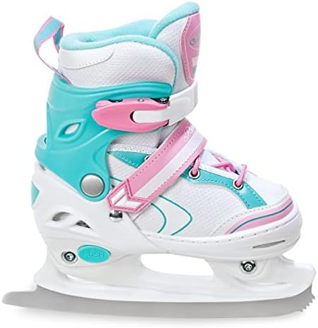 RAVEN 2in1 Kinder Schlittschuhe/Inline Skates Lia/Loret verstellbar mit LED Leuchtrad 30-33 (18-20,5