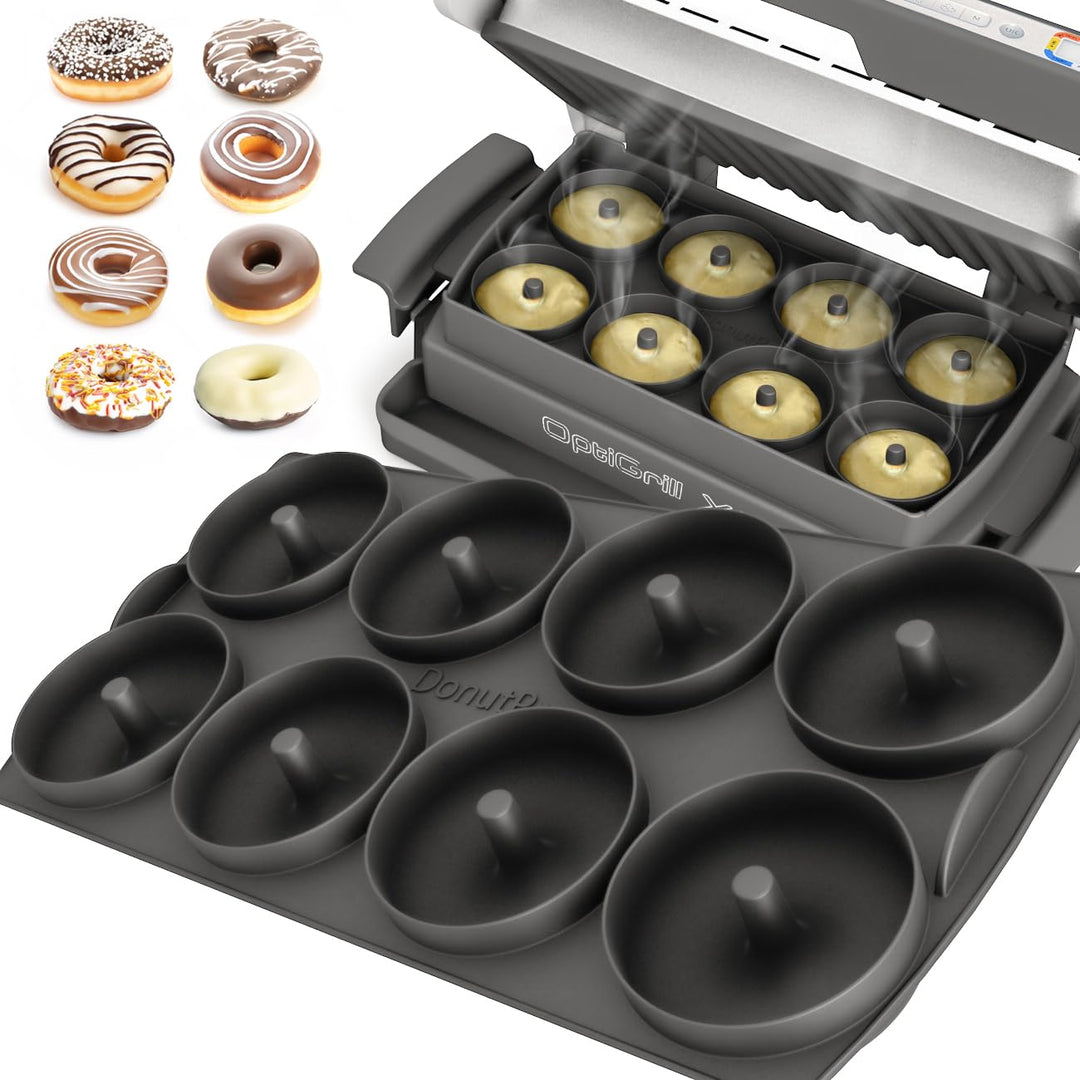 Donuteinsatz Kompatibel Mit Tefal OptiGrill XL, Elite, Plus, Backschaleneinsatz Aus Silikon, 8 Donut