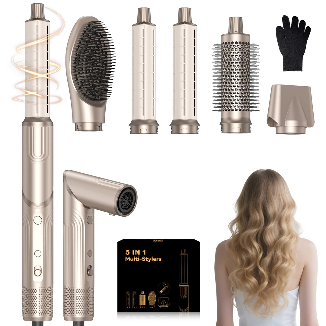 Atopskins 5 in 1 Air Styler set,Professioneller Haarstyler Set, 110000 U/Min Hairstyler, Rundbürsten