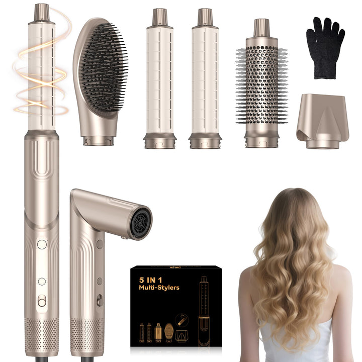 Atopskins 5 in 1 Air Styler set,Professioneller Haarstyler Set, 110000 U/Min Hairstyler, Rundbürsten
