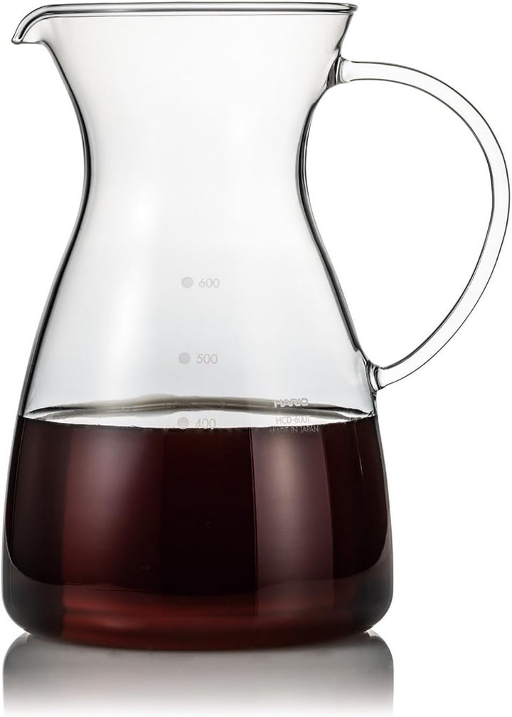 Hario HCD-600T Decanter Coffee pitcher server, 600ml, Glass, Glas 600ml mit Griff, 600ml mit Griff