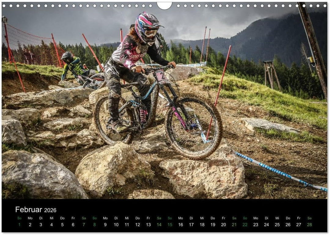 Downhill Racing 2026 (Wandkalender 2026 DIN A3 quer), CALVENDO Monatskalender: farbig, actionreich,
