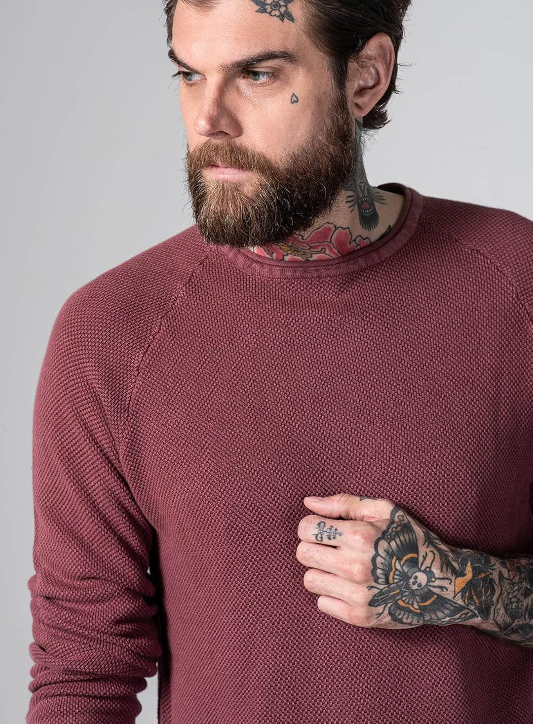 KEY LARGO Herren MST Thomas Pullover S Bordeaux Red (1303), S Bordeaux Red (1303)