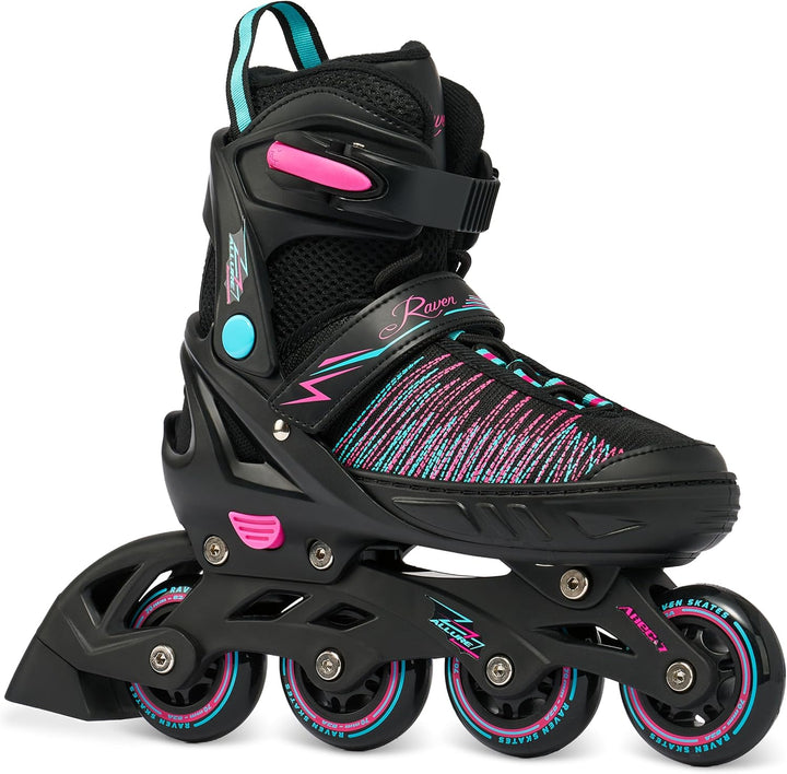 Raven Verstellbare 2in1 Inlineskates-Schlittschuhe Allure - Kugellager Abec7 - DSAS - Double-Shock-A