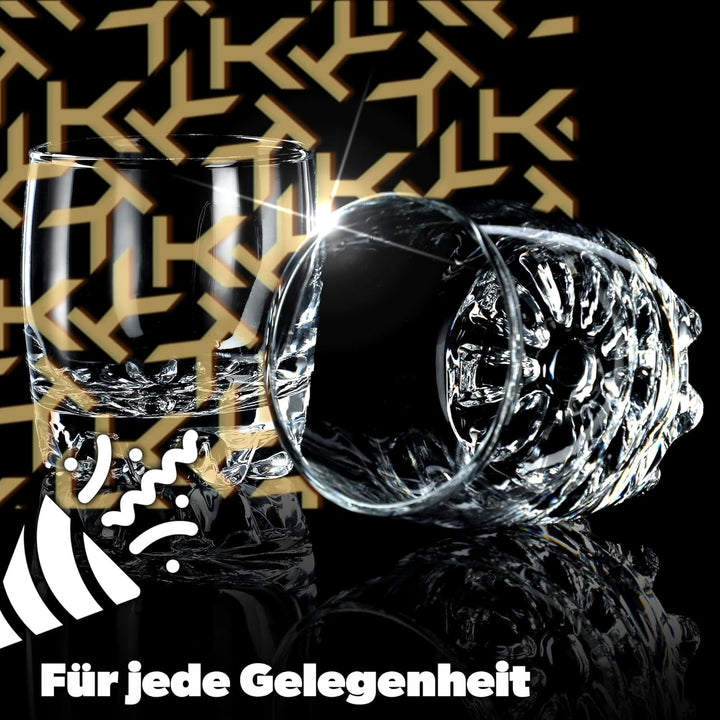 KADAX Wassergläser, Set de 6, Trinkgläser, Saftgläser aus Glas, robuste Gläser für Wasser, Saft, Gar
