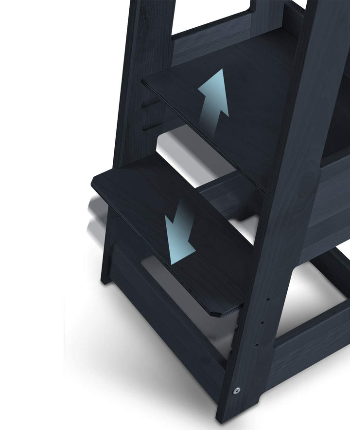 tiSsi Lernturm Learningtower Felix, Entdeckertum Montessori mitwachsend Buche grau