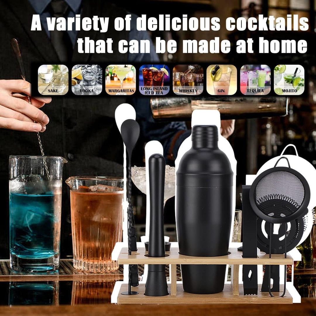 OBALY Barkeeper Kit 11-teilig Cocktail Shaker-Muddler für Cocktails 25oz Boston Shaker-Bar-Zubehör m