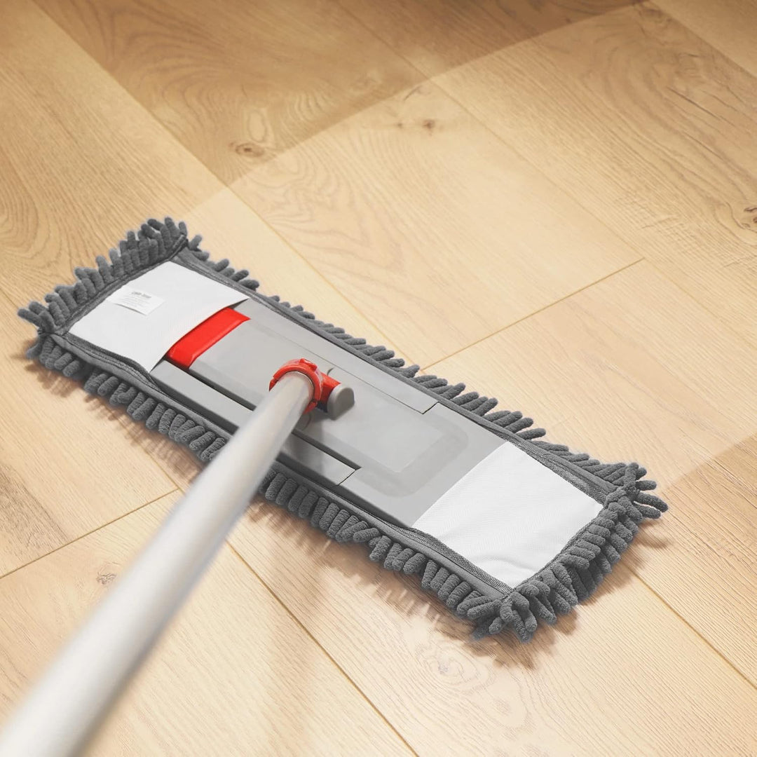 com-four® 4X Ersatz-Bezug für Bodenwischer - Wischbezug aus Microfaser Chenille zur gründlichen Rein