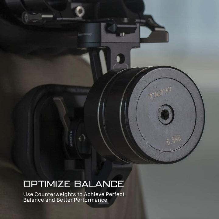Tilta 500G Gegengewicht für leichtes Schulter-Rig für DSLR-Kamera, Camcorder, schwarz TA-LSR-500-B