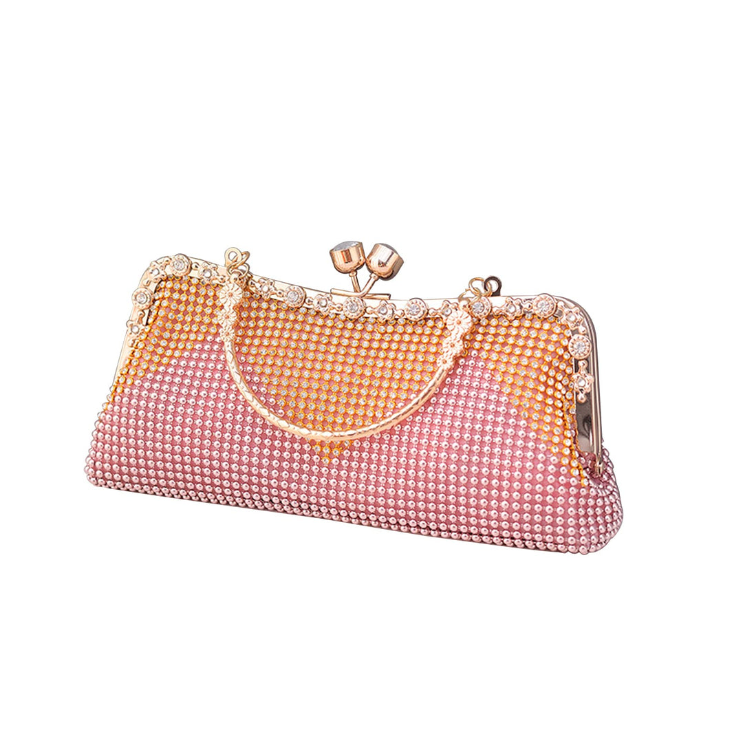 CORIOS Damen-Clutch Strasssteine Abendtasche Strass Handtasche Diamant Schultertasche Klein Tasche E