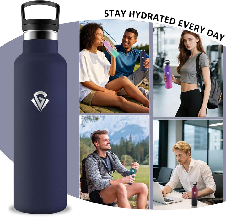 Thermosflasche- 750ml- Trinkflasche Edelstahl- Trinkflasche Sport- Wasserflasche Doppelwandig- Wasse
