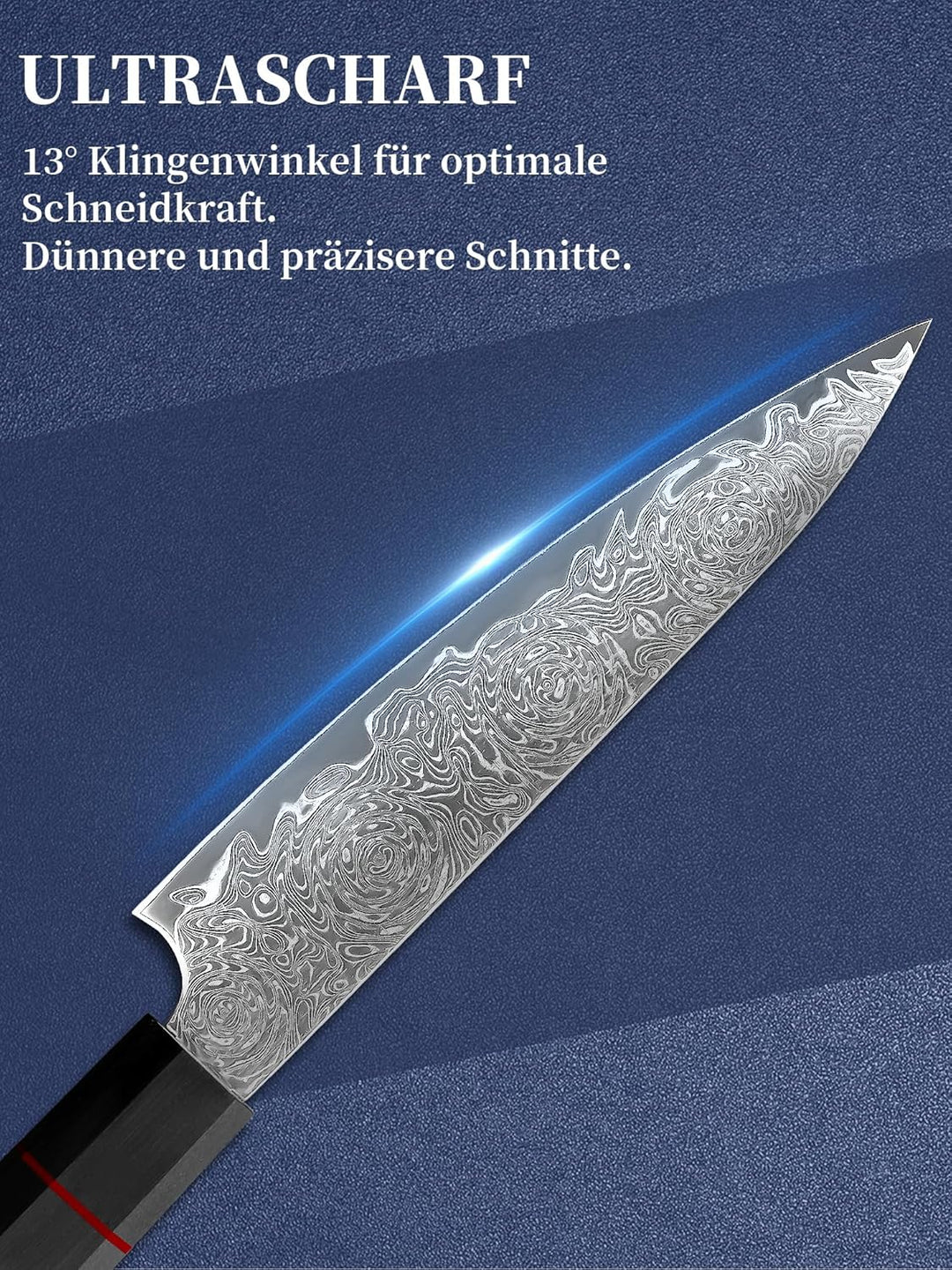 Plys Damastmesser Scharf Obstmesser Klein: Japanische Damast Schälmesser - Profi, Schwarz Holzgriff