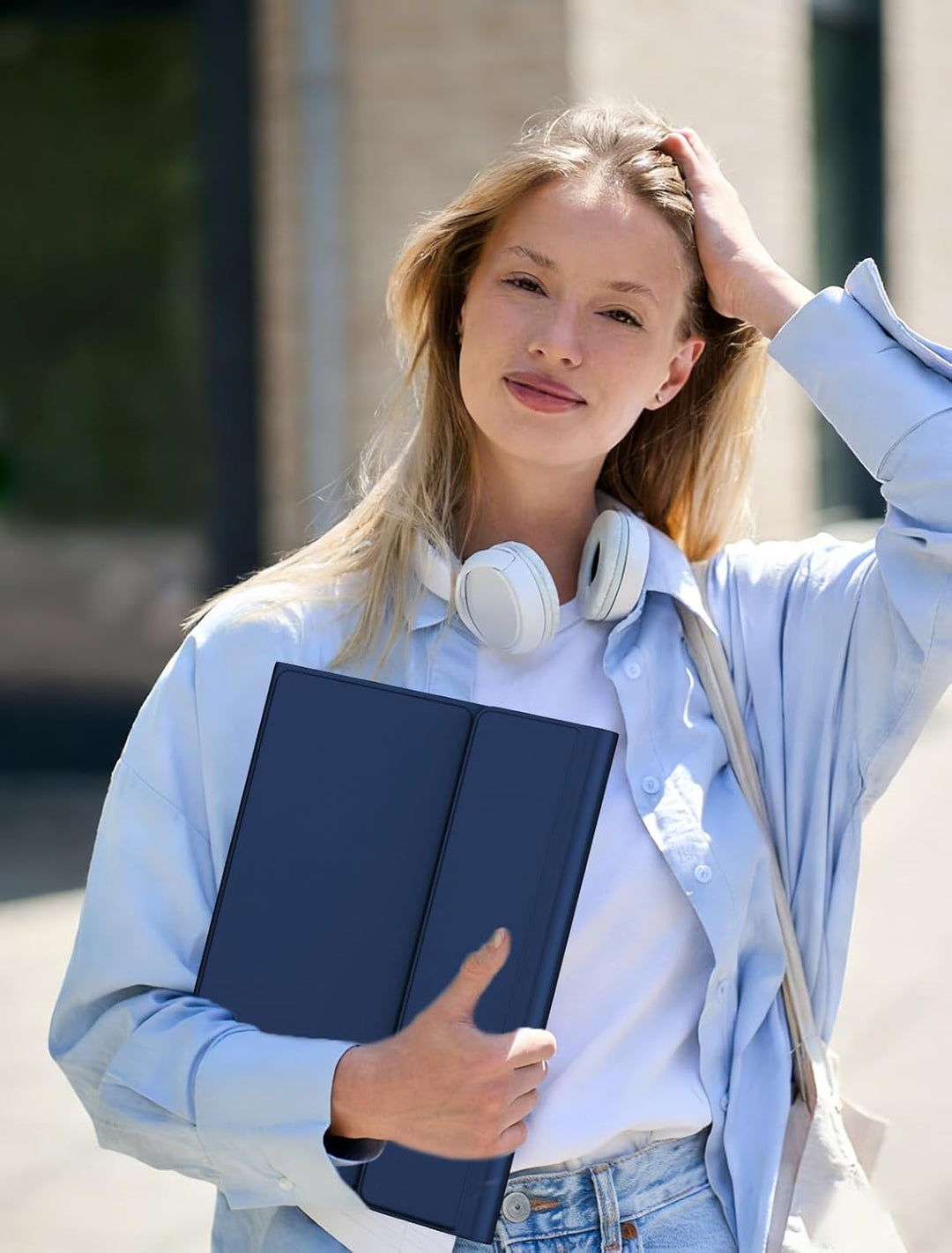 JADEMALL Für iPad 6. Generation Hülle mit DE Tastatur und Touchpad, Abnehmbare Bluetooth Tastatur Hü