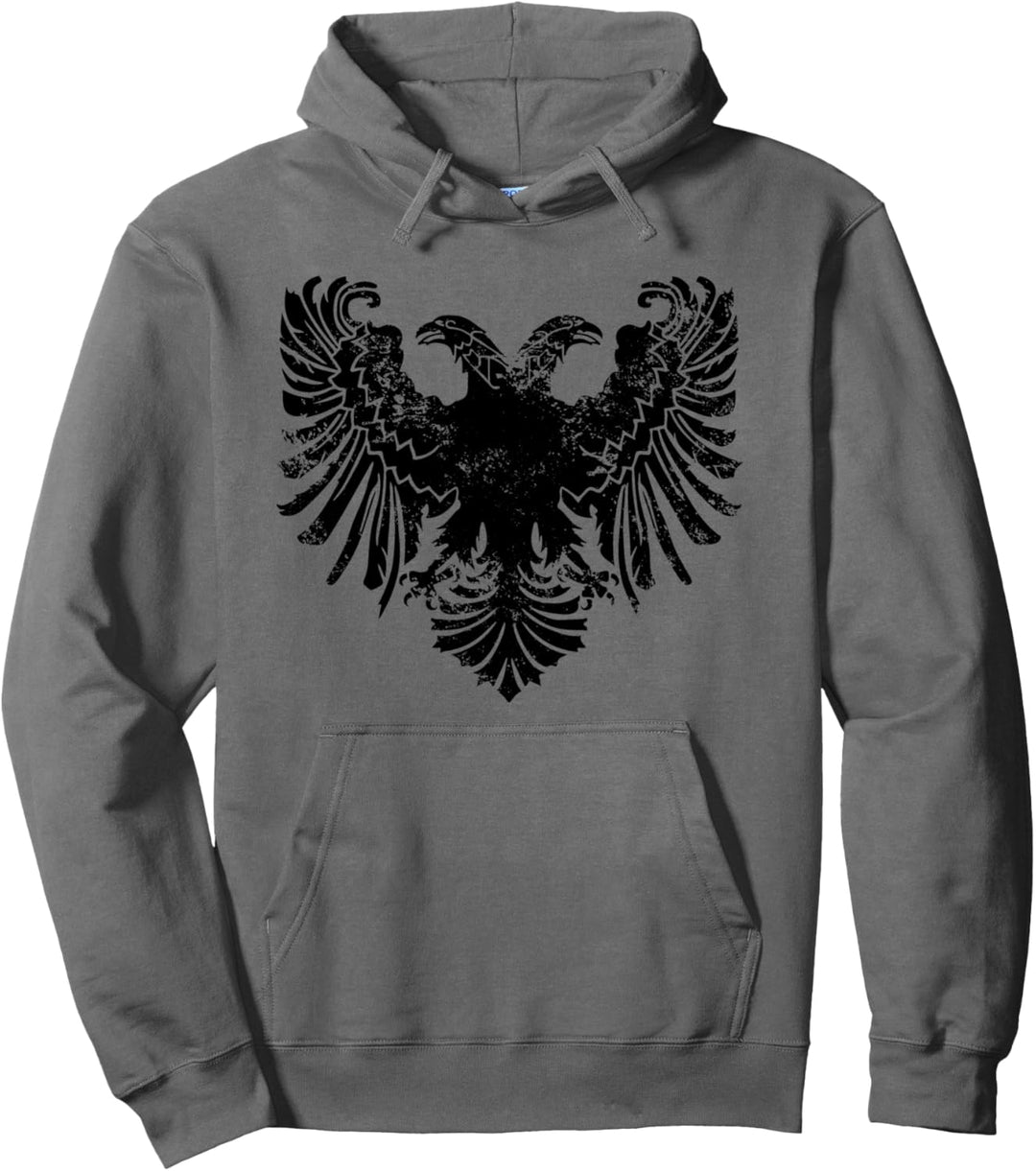 First Albanian Flag Kuq e Zi Kosova Albania Shqipe Pullover Hoodie