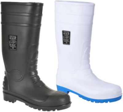 Portwest Total-Sicherheitsgummistiefel S5, Grösse: 43, Farbe: Weiss, FW95WHR43 43 EU Weiss, 43 EU We