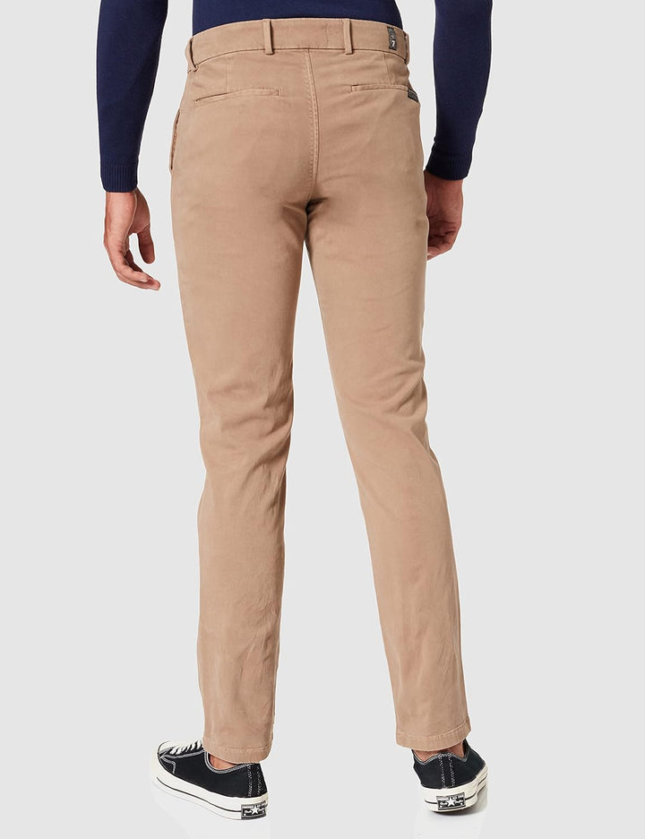 7 For All Mankind Herren Slimmy Chino Tap. Luxe Performance Sateen Sandcastle Hose 29W / 30L Beige,