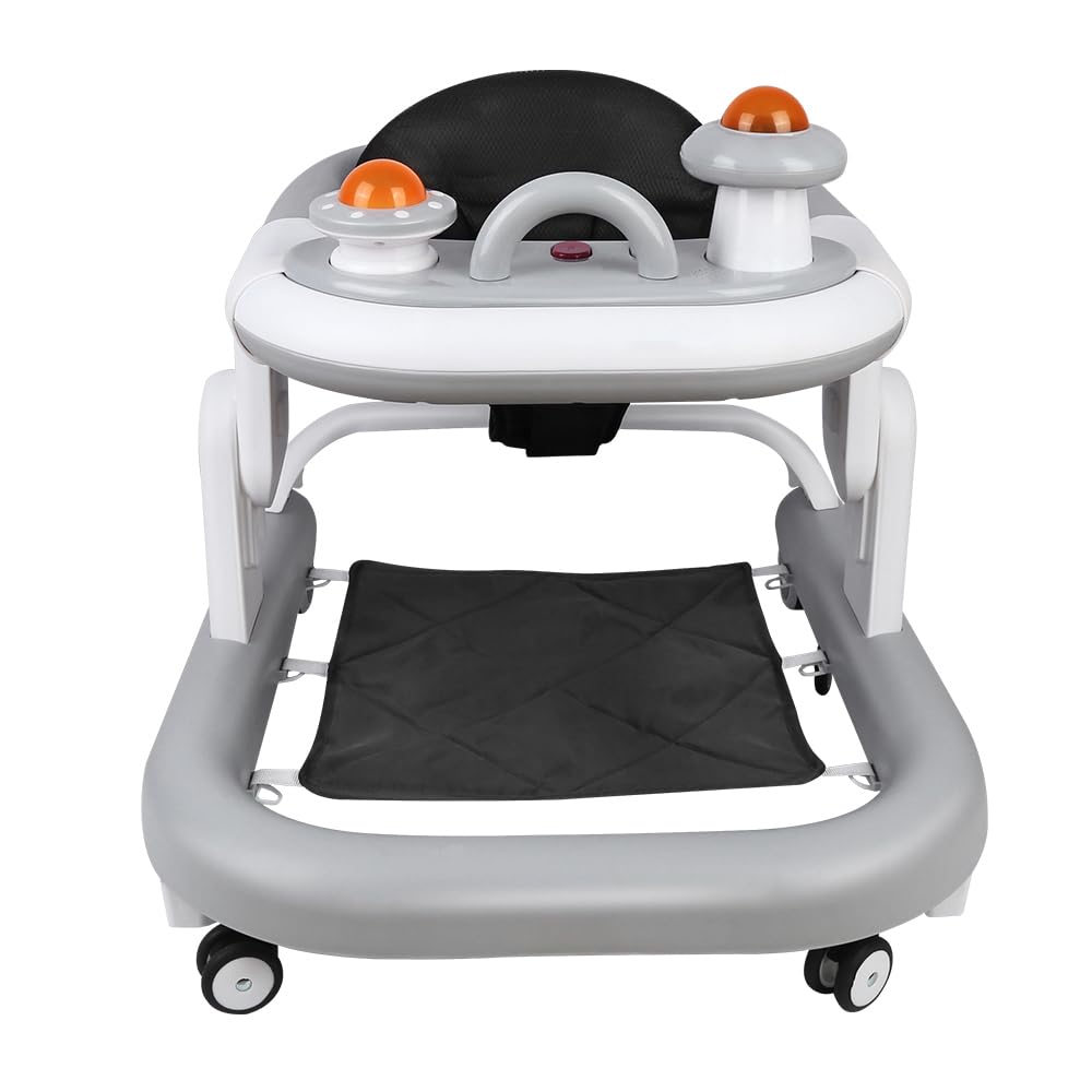 Lauflernhilfe für Babys mit interaktivem Multiaktivitäts-Tablett mit abnehmbarer Musik, höhenverstel