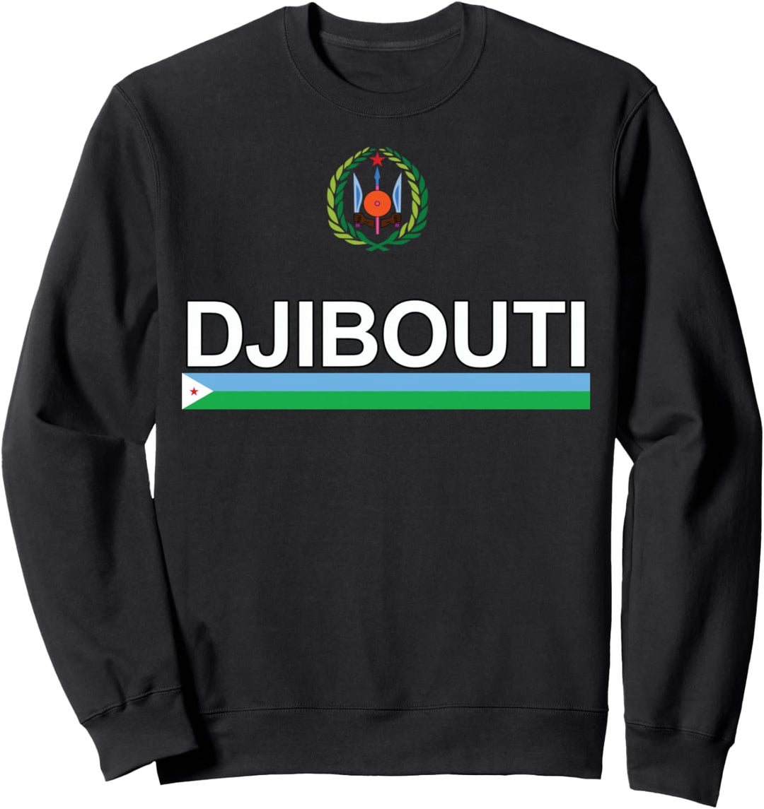 Sportstyle Flagge und Emblem Dschibouti Sweatshirt