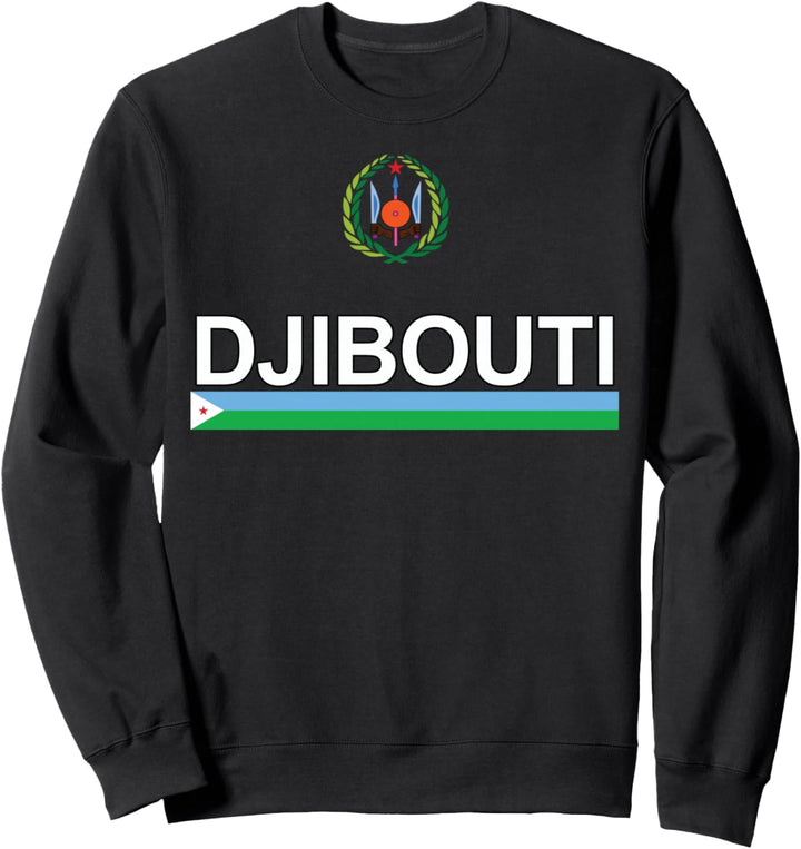 Sportstyle Flagge und Emblem Dschibouti Sweatshirt