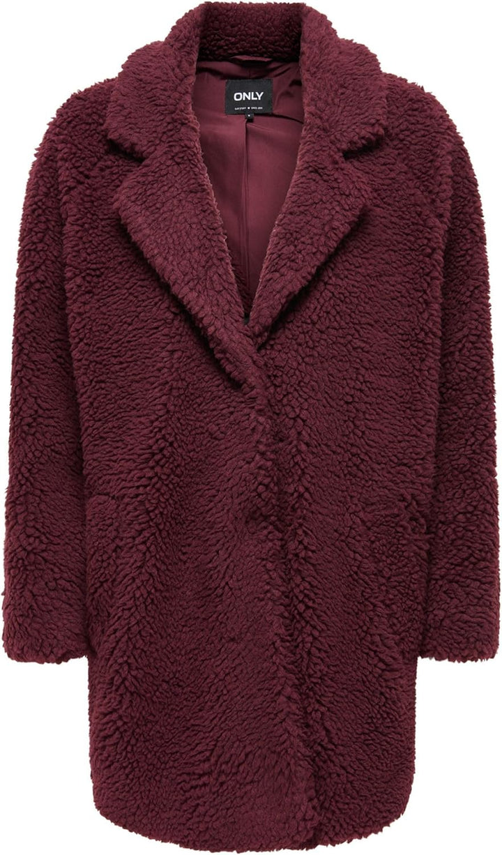 ONLY Female Teddyfell Mantel ONLNEWAURELIA Teddyfell Mantel XS Port Royale, XS Port Royale